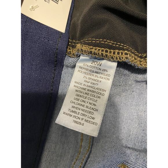 Bold Elements Jeans Women 20W Dark Wash Curvy Skinny Tummy Control Waistband NWT - Picture 10 of 10